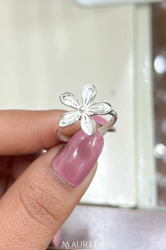 Anillo flor - Plata