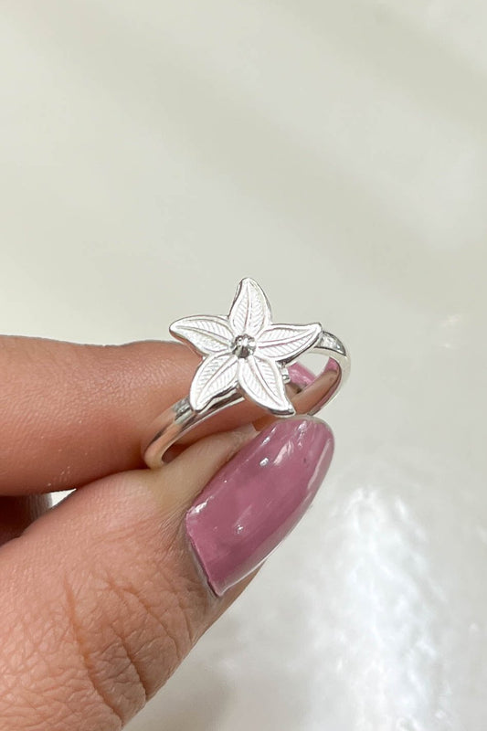 Anillo flor orquidea - Plata