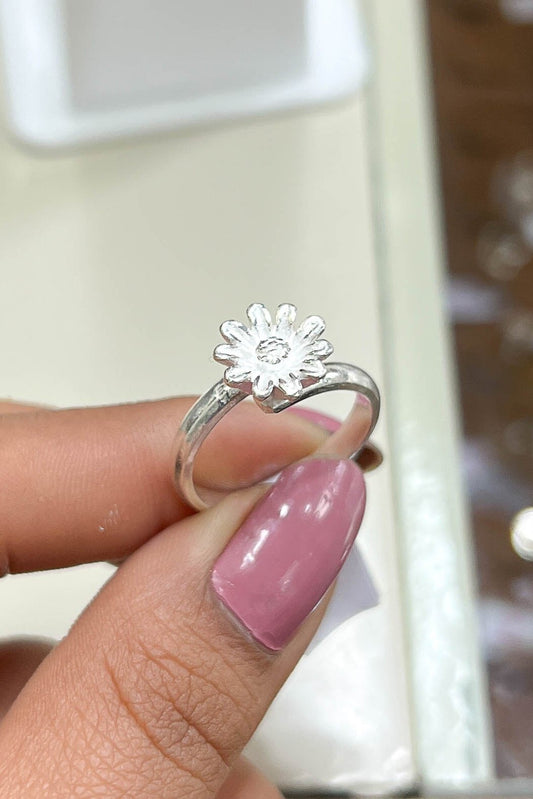 Anillo rosa - Plata