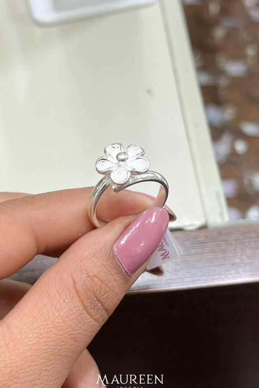 Anillo orquidea regulable - Plata