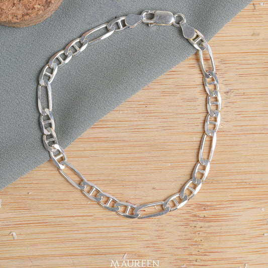 Pulsera hombre cadena gucci y cartier - Plata