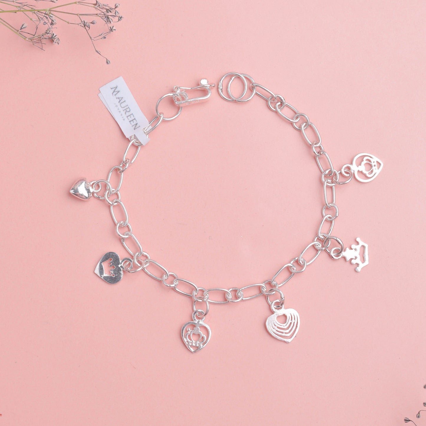 Pulsera dijes de princesa - Plata