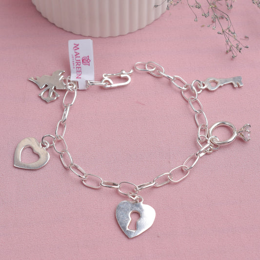 Pulsera dijes de compromiso - Plata